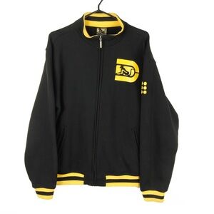Vintage Y2K Drunknmunky Black Yellow Full Zip Sweater